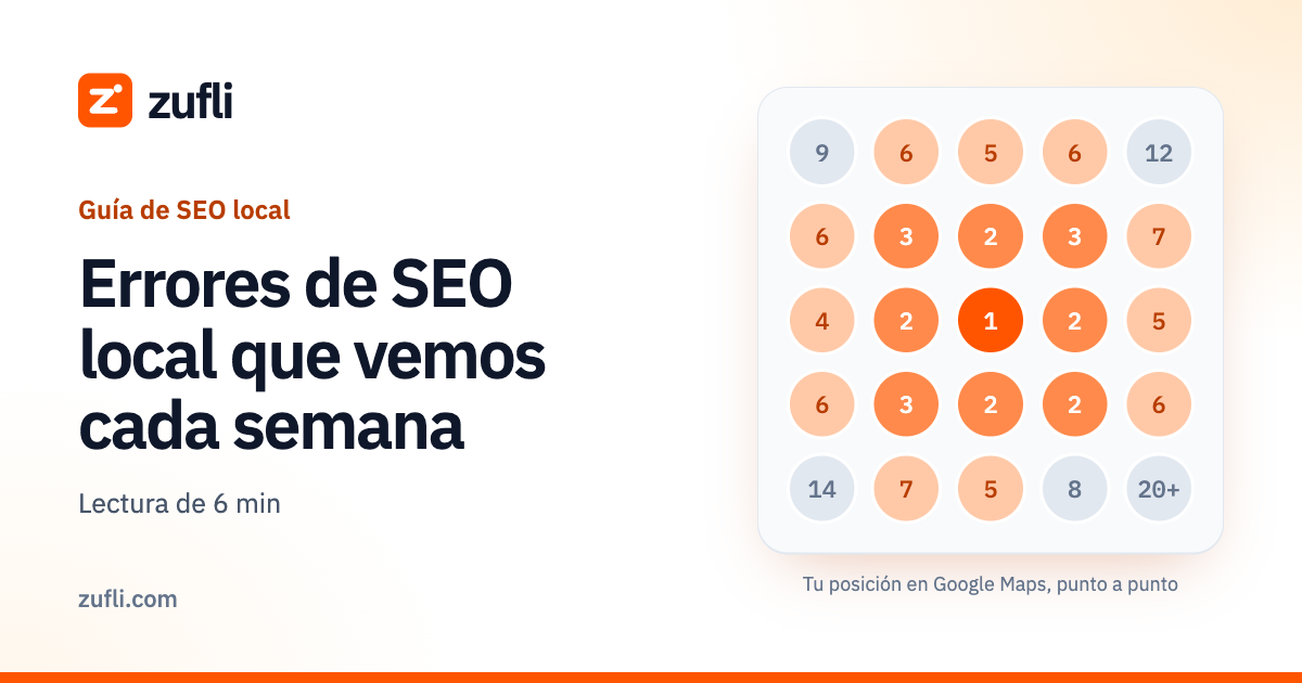 Errores de SEO local que vemos cada semana